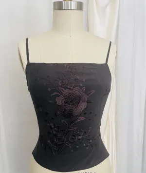 Embroidered Silk Top