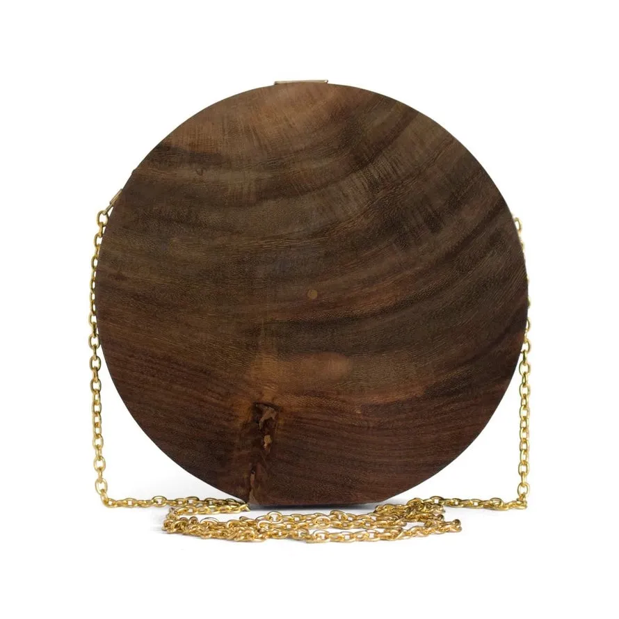 Equal Hands Full Moon Wooden Bag