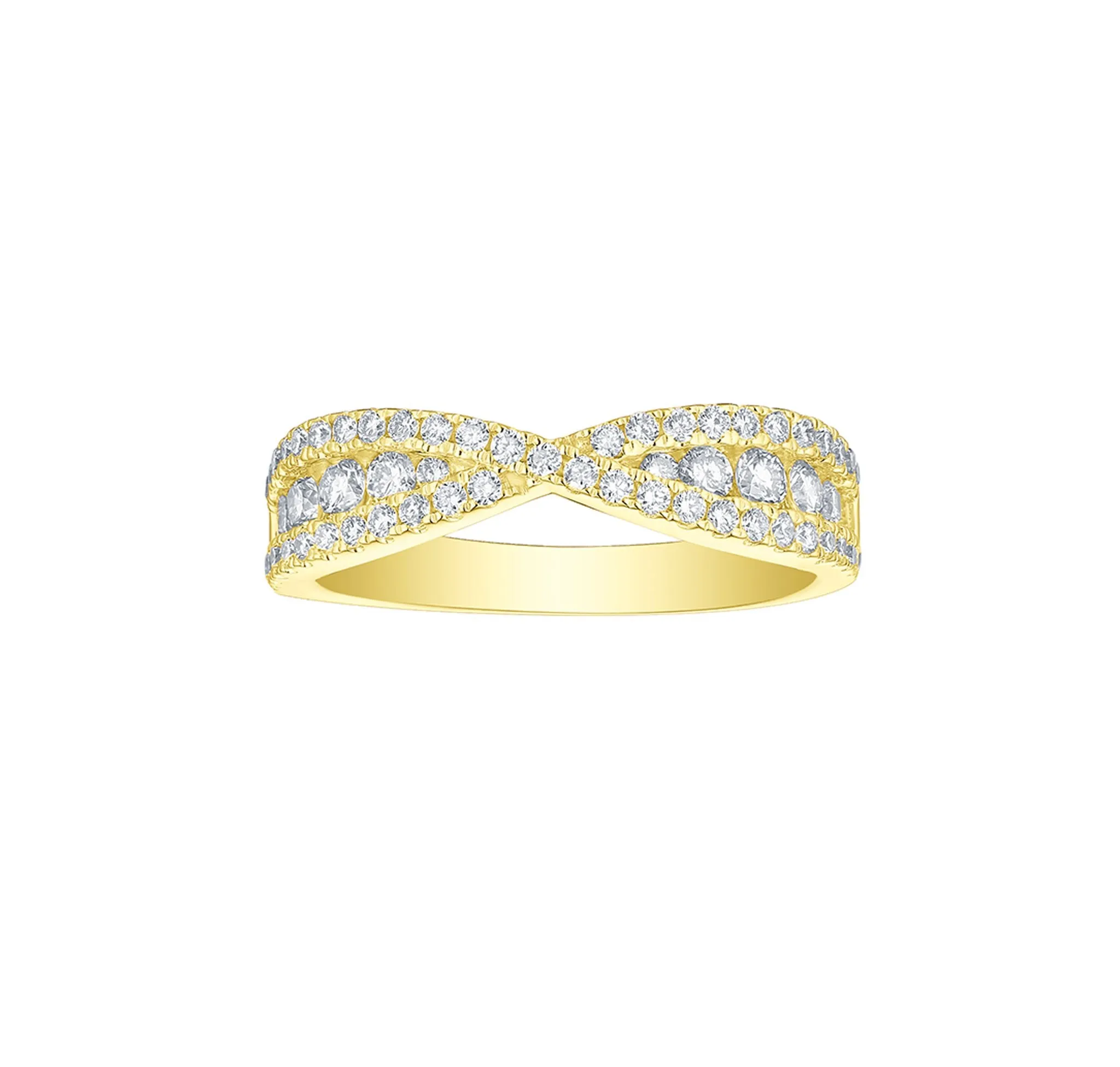 Essentials 0.73ct Bypass Band <br> R-00267WHT