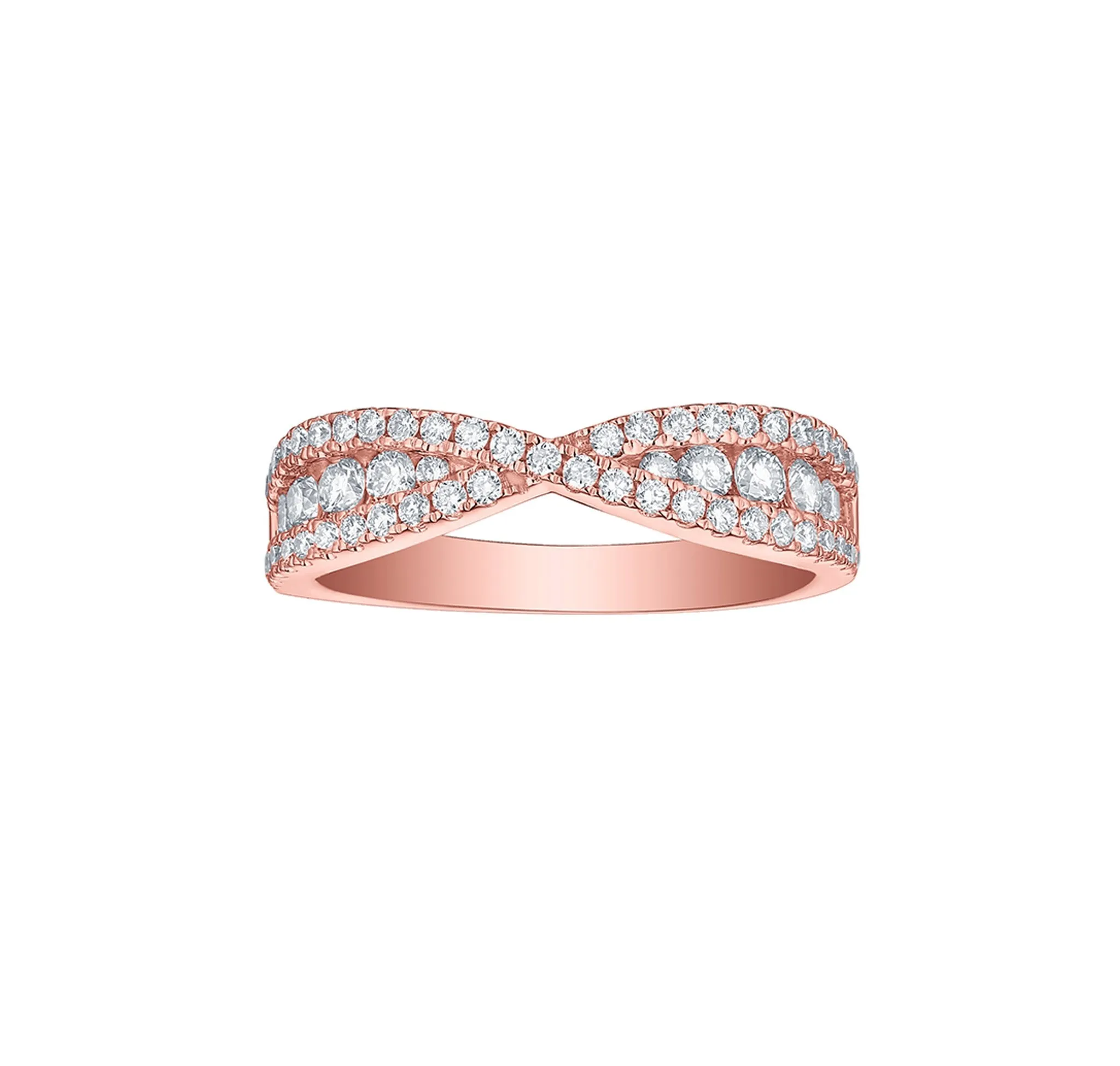Essentials 0.73ct Bypass Band <br> R-00267WHT