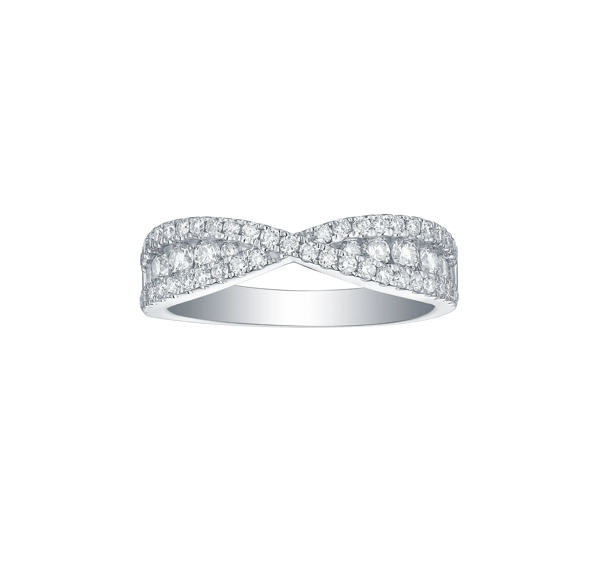Essentials 0.73ct Bypass Band <br> R-00267WHT