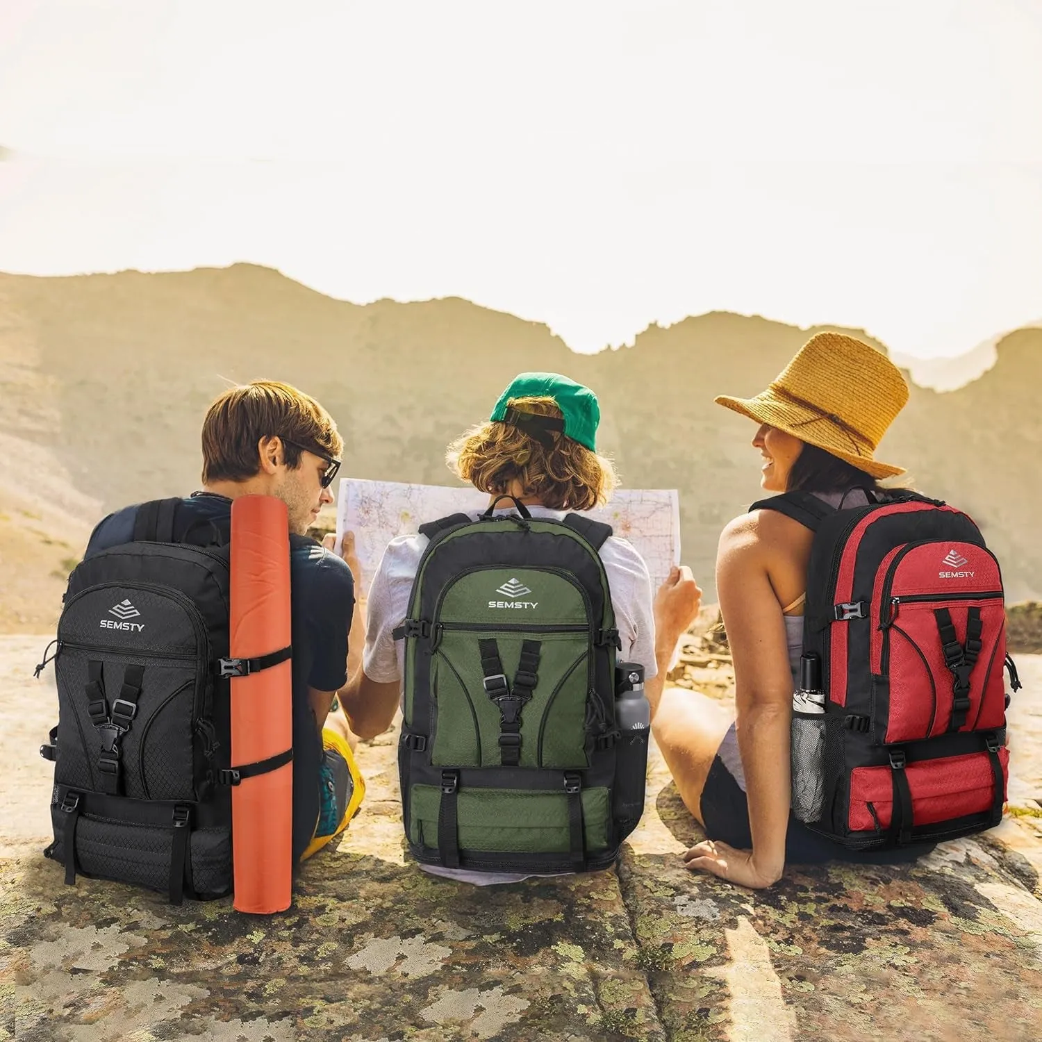 expandable 30L/40L/50L hiking backpack for travel & outdoor