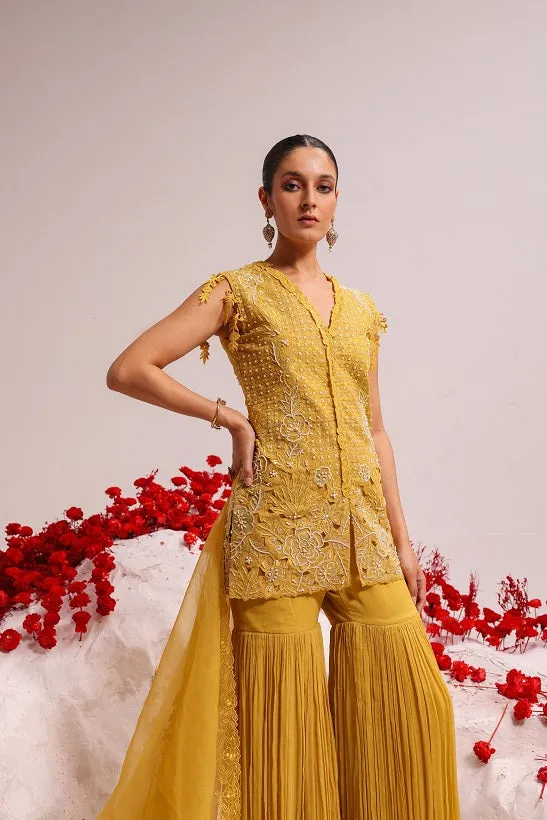 Fanah yellow kurta set