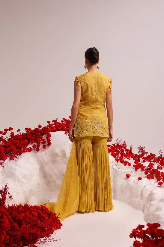 Fanah yellow kurta set