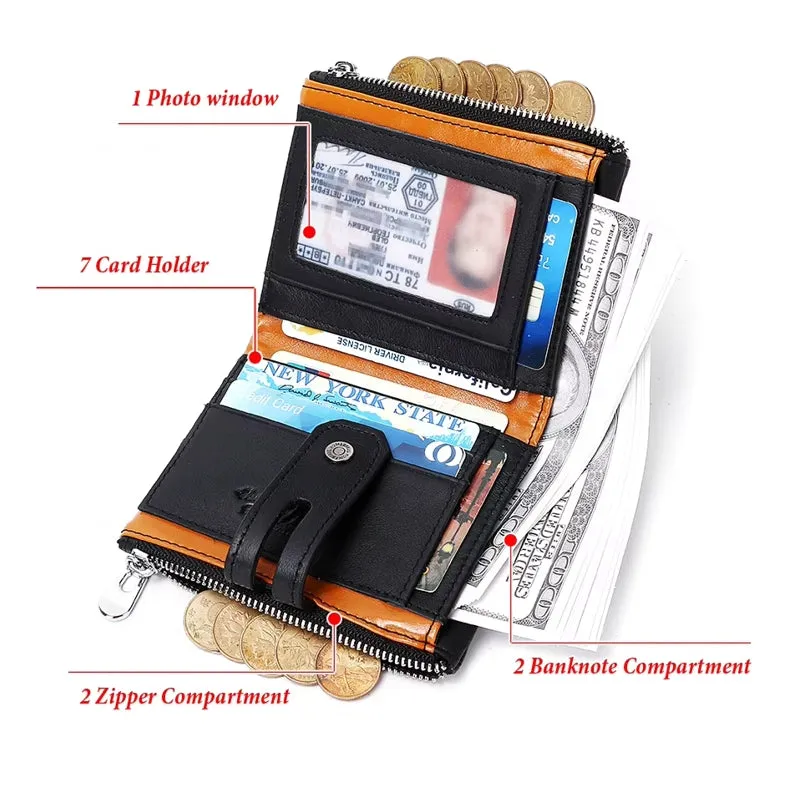 Fashion Quality Travel Purse Rfid Protected Credit Card Wallet