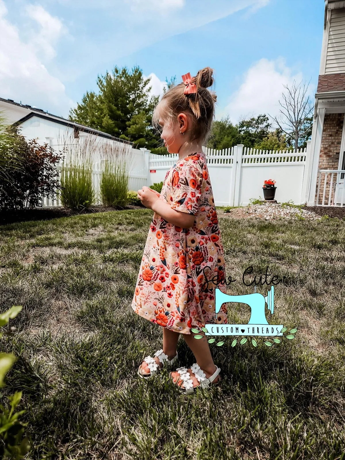 Faux embroidery floral