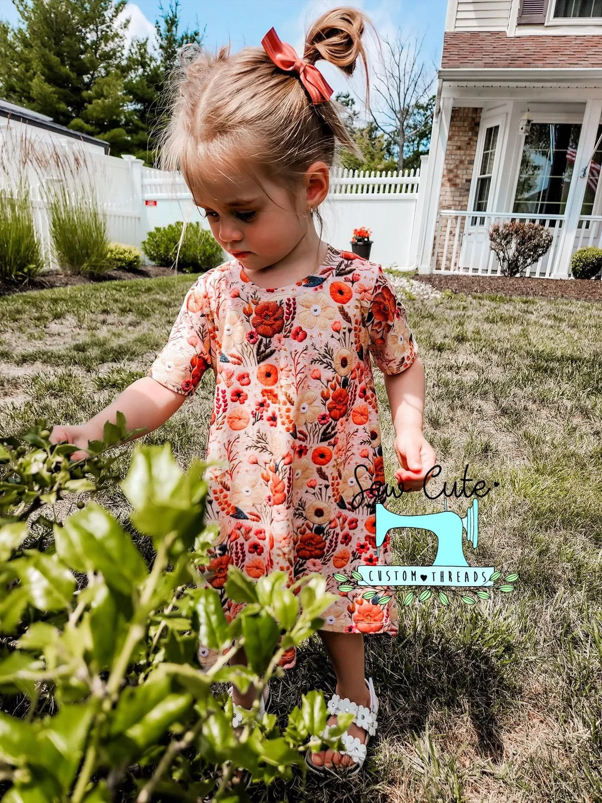 Faux embroidery floral