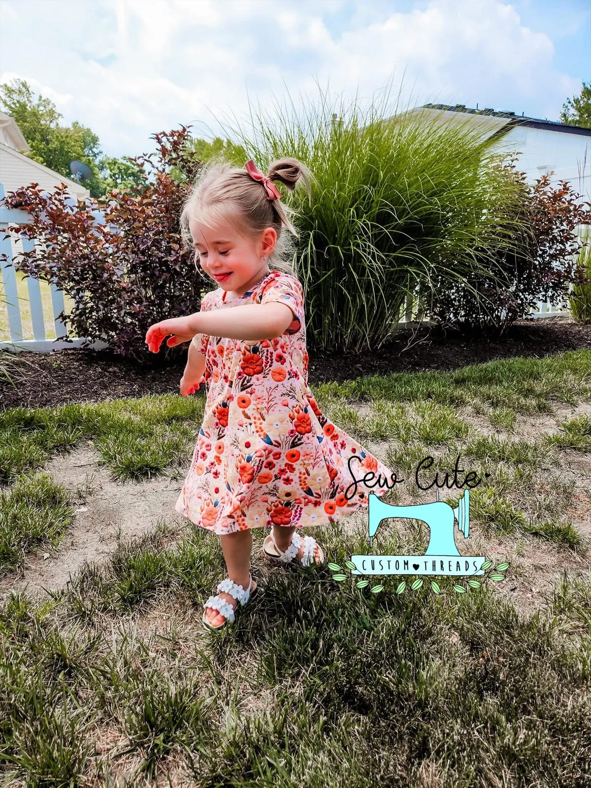 Faux embroidery floral