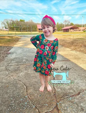 Faux floral embroidery