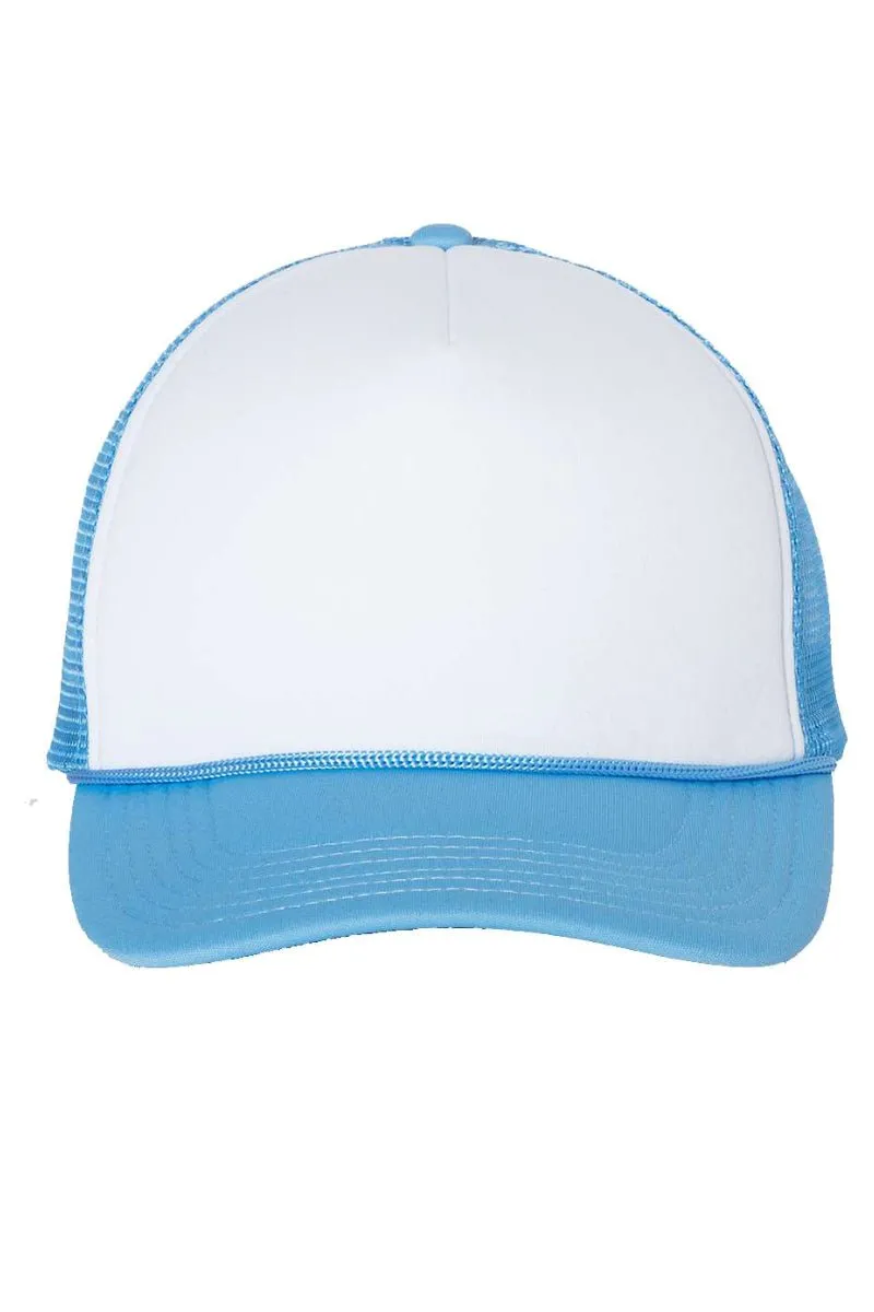 Faux Patchwork Quilt Stripe Bow Foam Mesh Back Trucker Cap