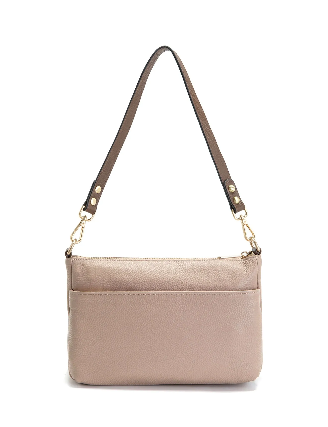 FELICITY LEATHER XBODY BAG- E1-0814A-PUTTY/CINNAMON