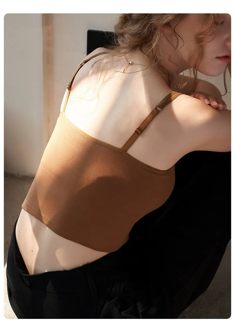 Female Push Up Bras Double Strap Crop Wirefree Brassiere Seamless Underwear With Built In Bra