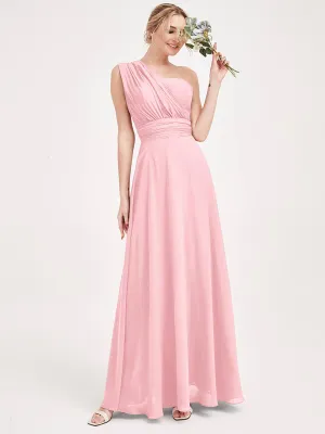 [Final Sale] Pink Convertible Chiffon Bridesmaid Dress