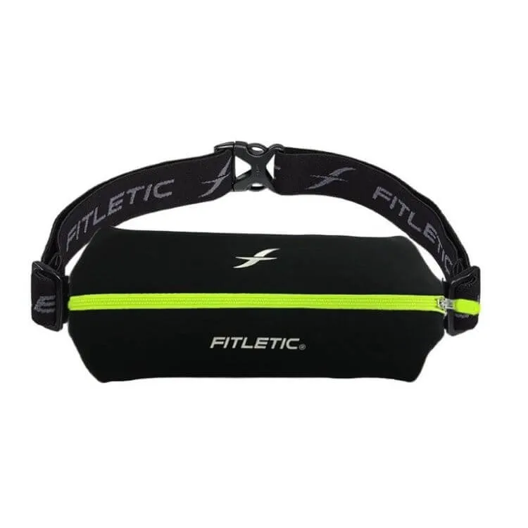 FITLETIC MINI SPORT BELT BLACK GREEN ZIP