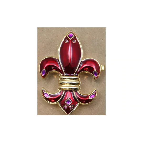 Fleur De Lis Box Red