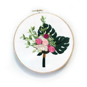 Floral Embroidery Kit "Monstera"