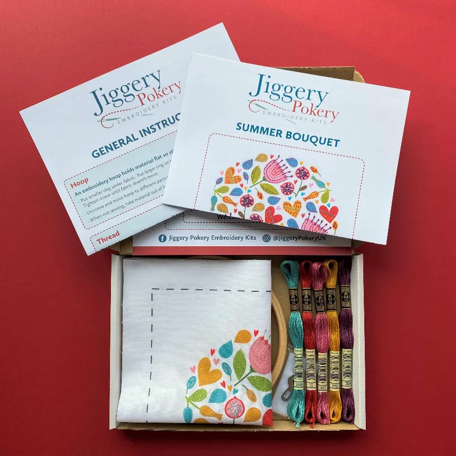 Floral embroidery kit