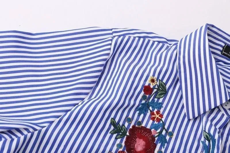 Floral Embroidery Shirt