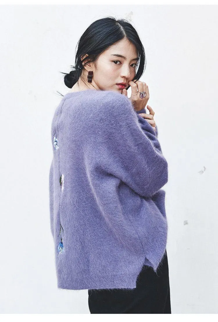 Floral Embroidery Sweater