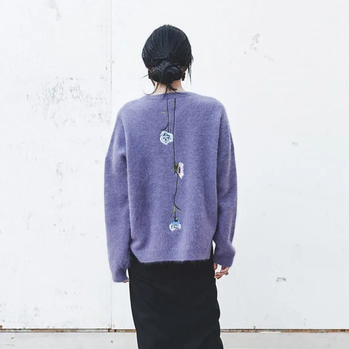 Floral Embroidery Sweater