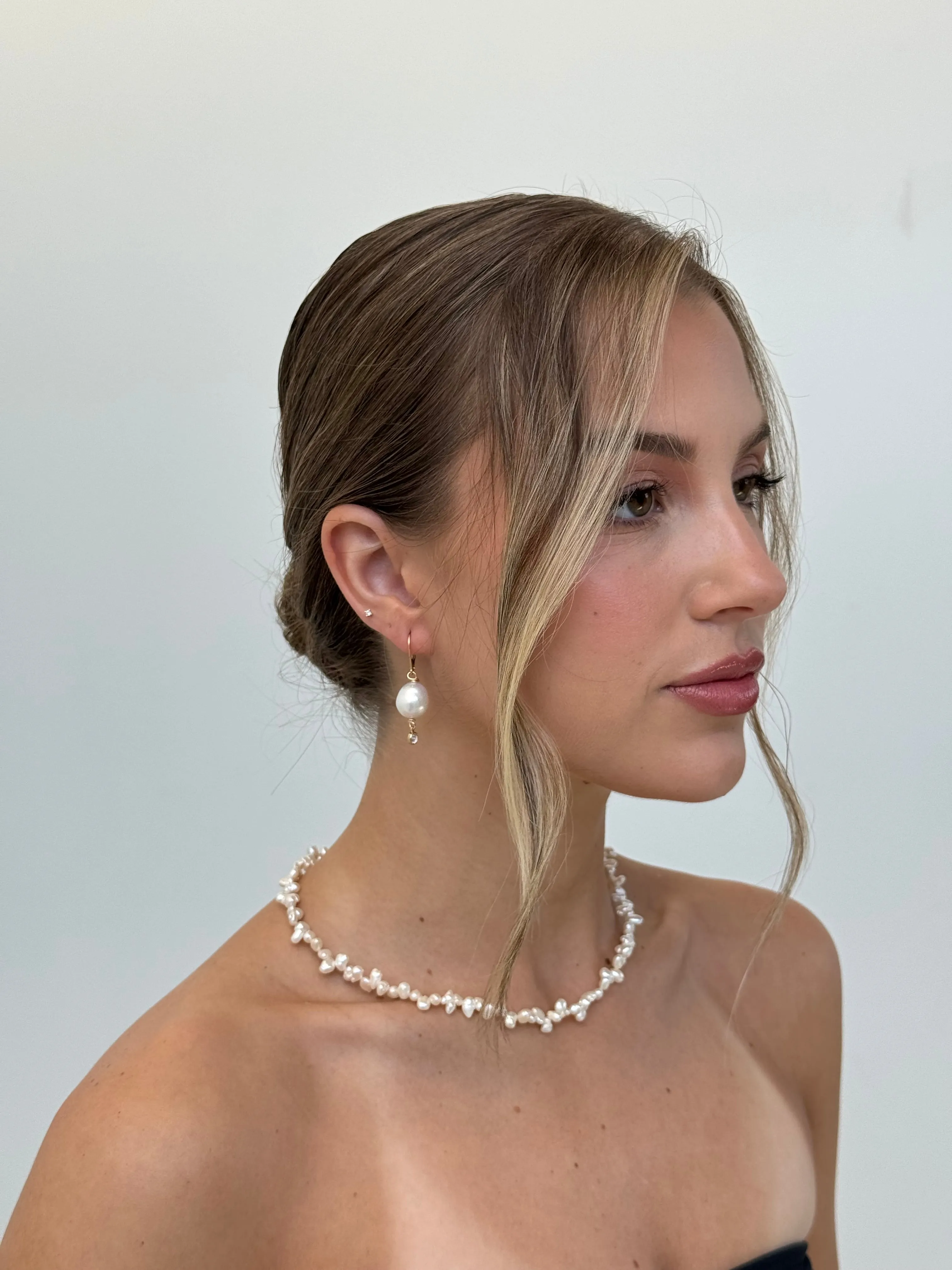 Flourishing, Tiny Keshi Collar Necklace