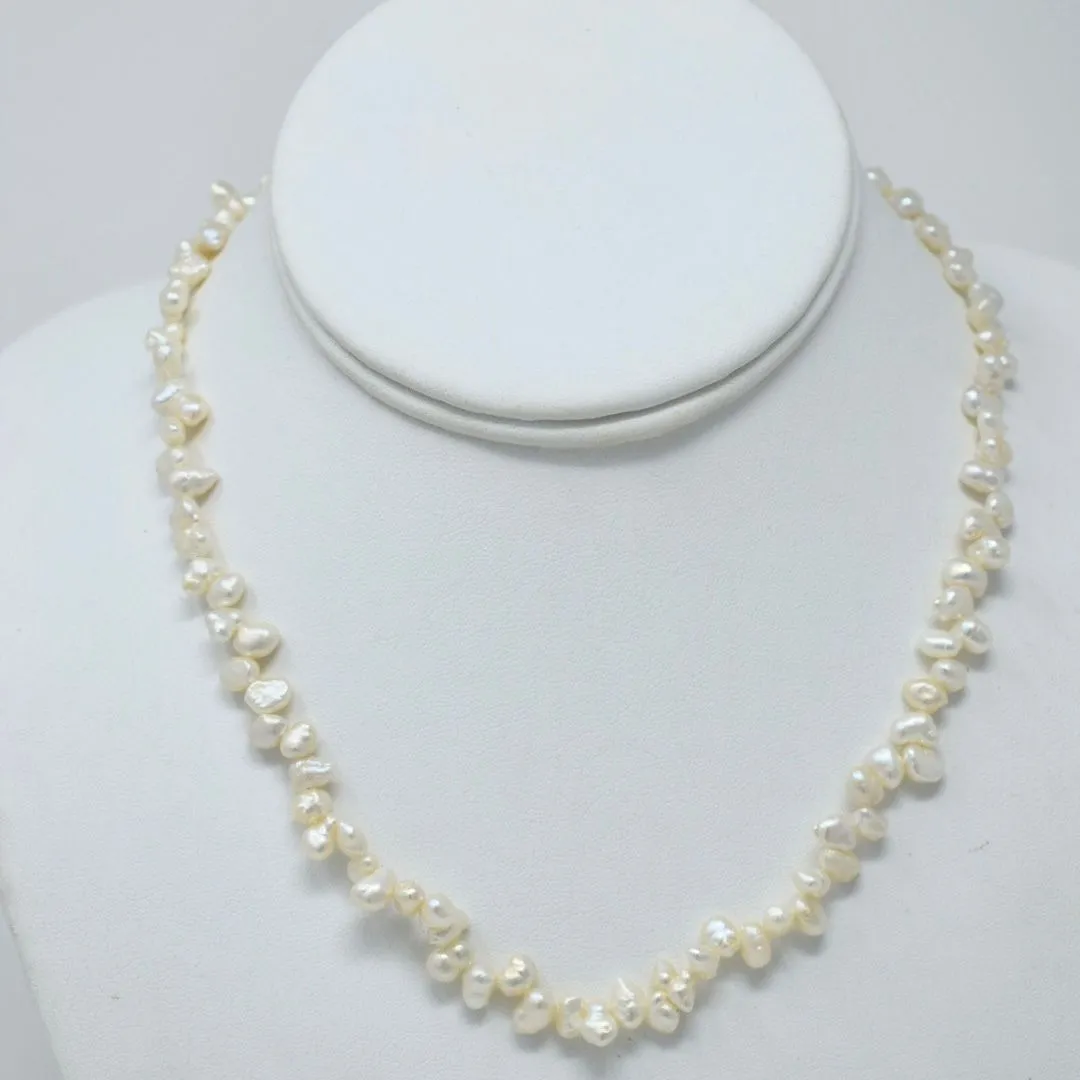 Flourishing, Tiny Keshi Collar Necklace