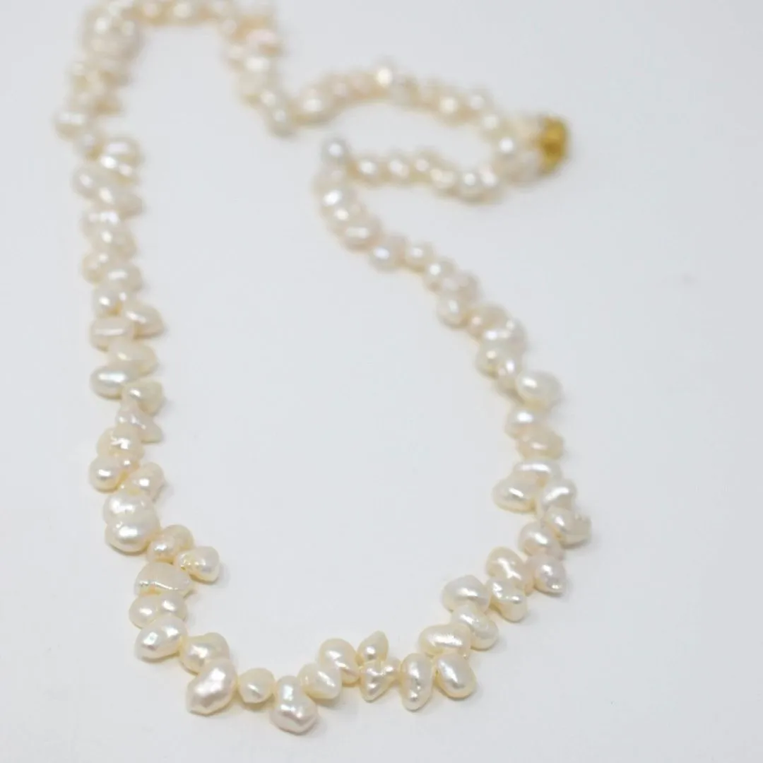 Flourishing, Tiny Keshi Collar Necklace
