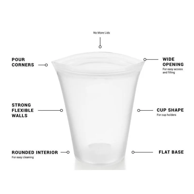 Food & Liquid Silicone Stand Up Zipper