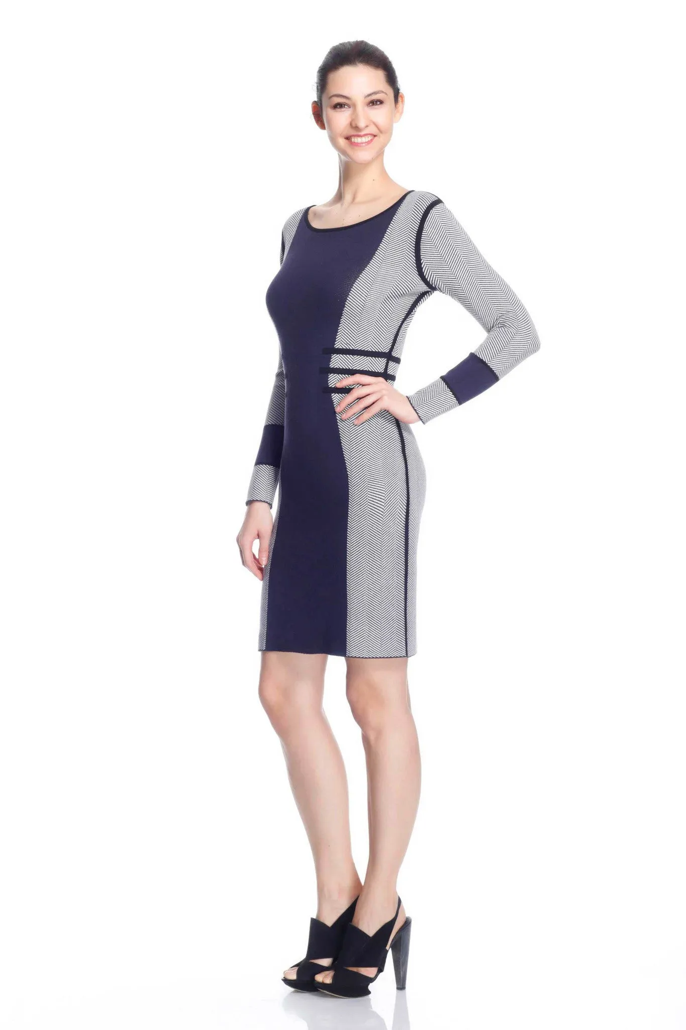 Franka Reversible Long Sleeve Knit-Dress