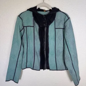 Free People Tavi Quilted Jacket Womens Small Boho Hooded Zip Up Crop Boho NEW