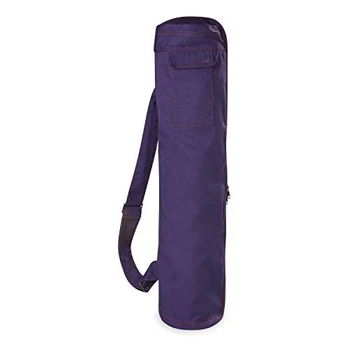 Gaiam Embroidered Cargo Yoga Mat Bag, Aubergine Swirl