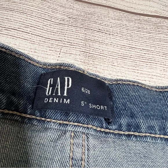 GAP Distressed Mid Rise Denim Short