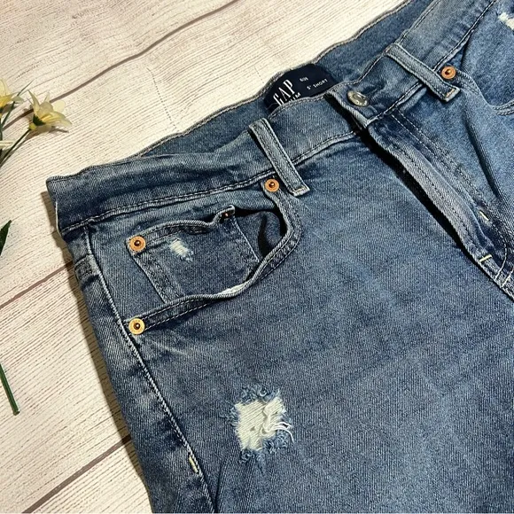 GAP Distressed Mid Rise Denim Short
