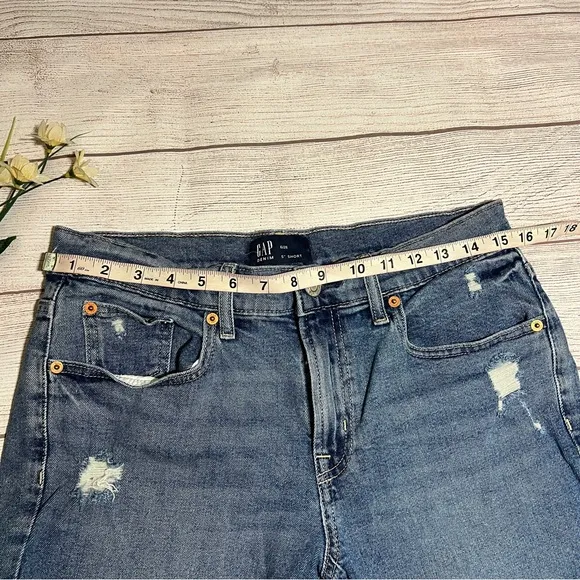GAP Distressed Mid Rise Denim Short