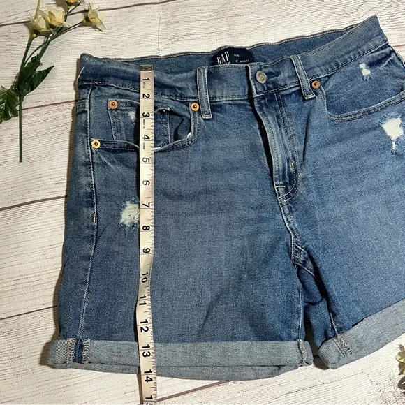 GAP Distressed Mid Rise Denim Short