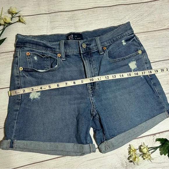 GAP Distressed Mid Rise Denim Short