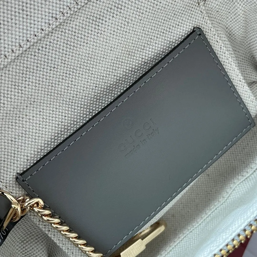 gg Quilted gg Mini Handbag Gray For Women, Women&#8217;s Bags 6.3in/16cm gg 723770 UM8IG 1275