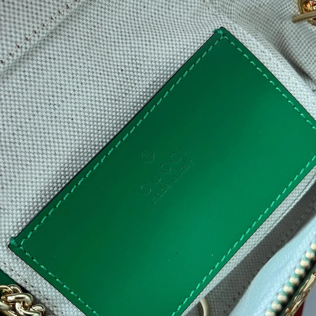 gg Quilted gg Mini Handbag Green For Women, Women&#8217;s Bags 6.3in/16cm gg 723770 UM8IG 3219