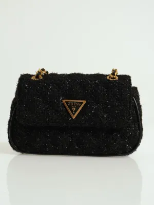 Giully Convertible X-Body Flap Bag - Black