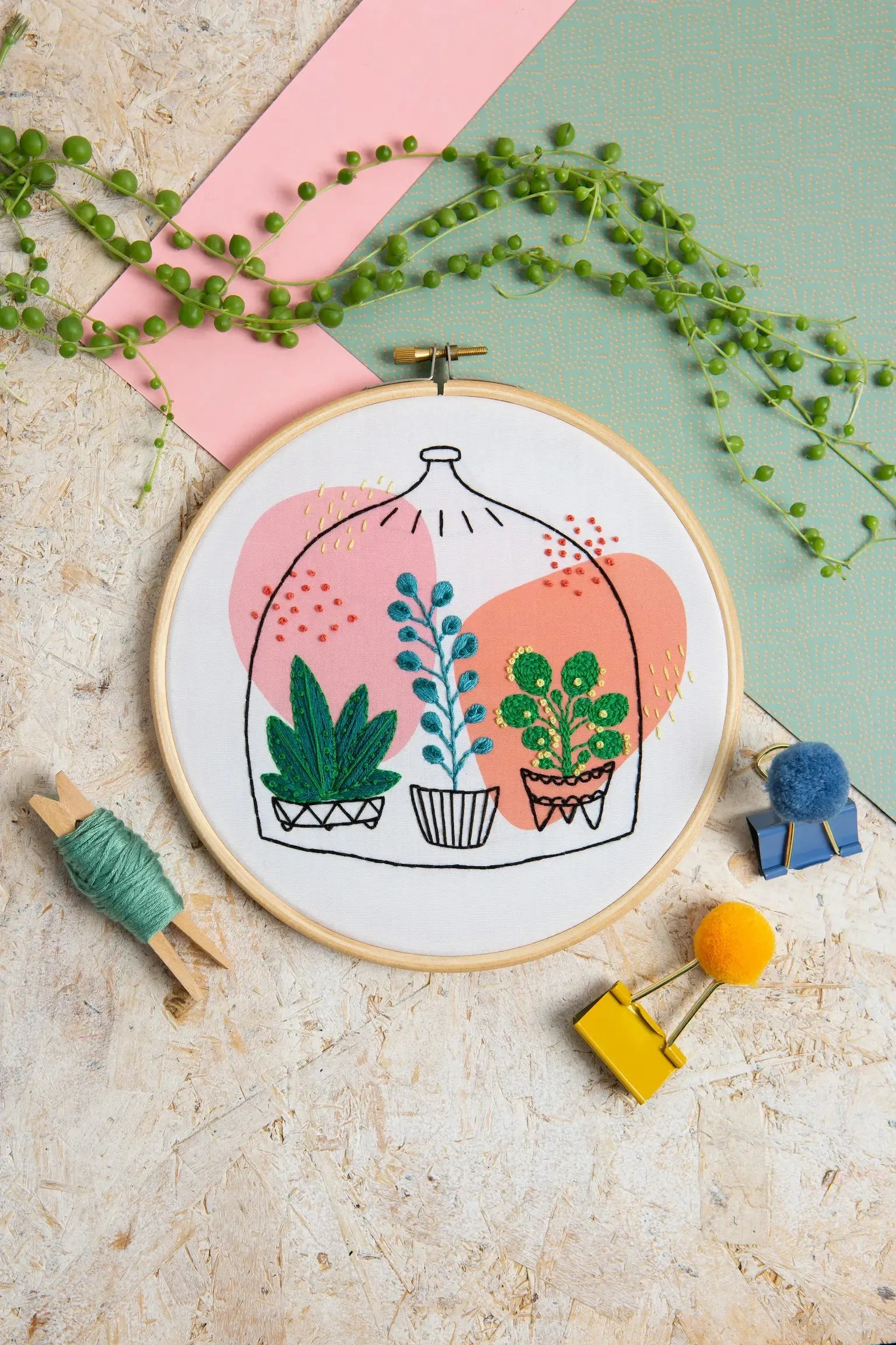 Glass Garden Embroidery Kit