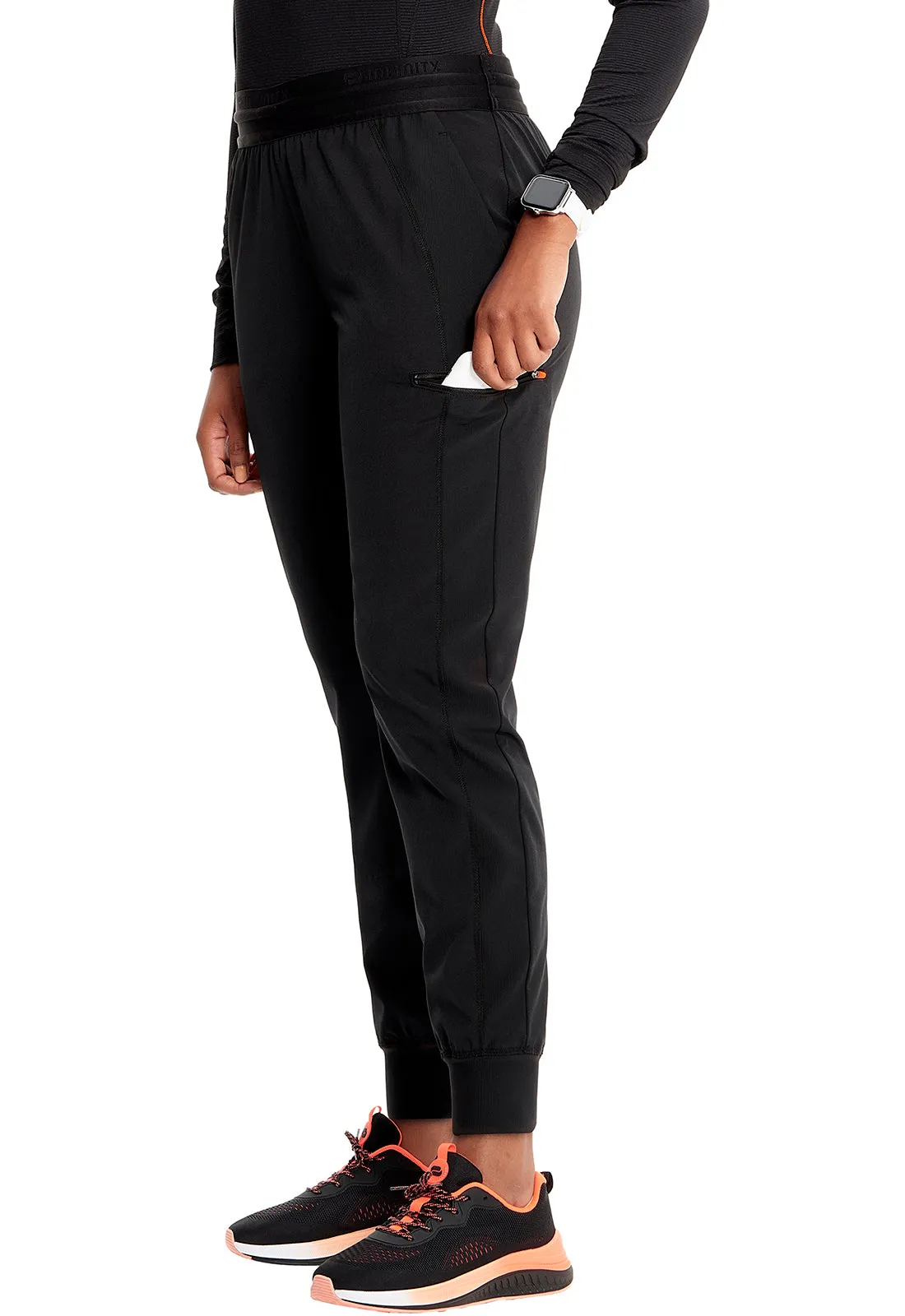 GNR8 IN122A Mid Rise Jogger Black