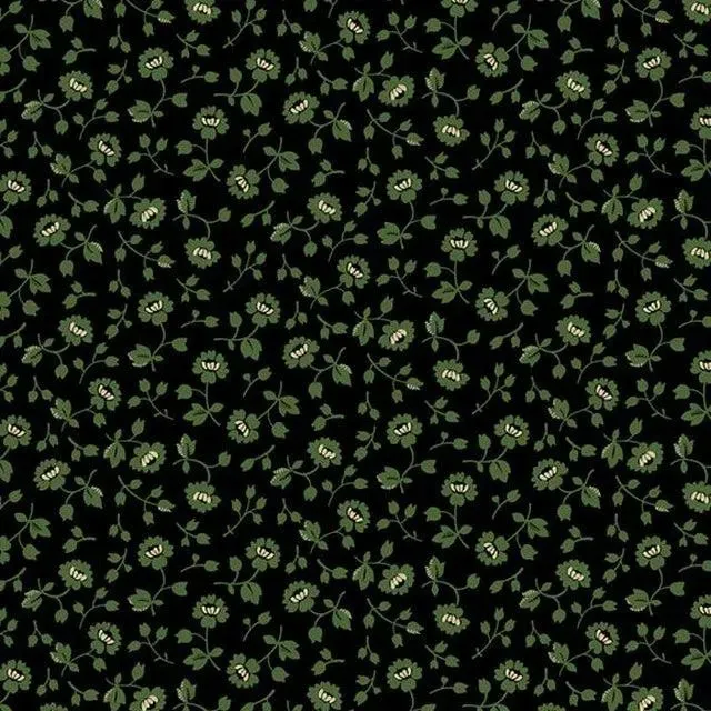 Green Floral Vintage Charm by Marcus Fabrics by the YARD 2906