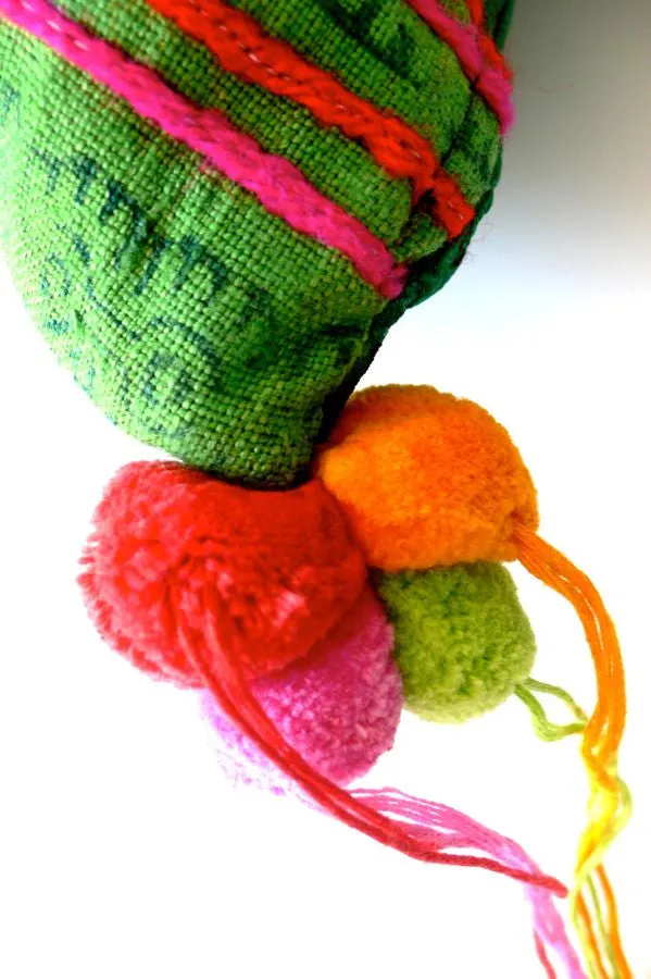 Green Vintage Patchwork Cushion