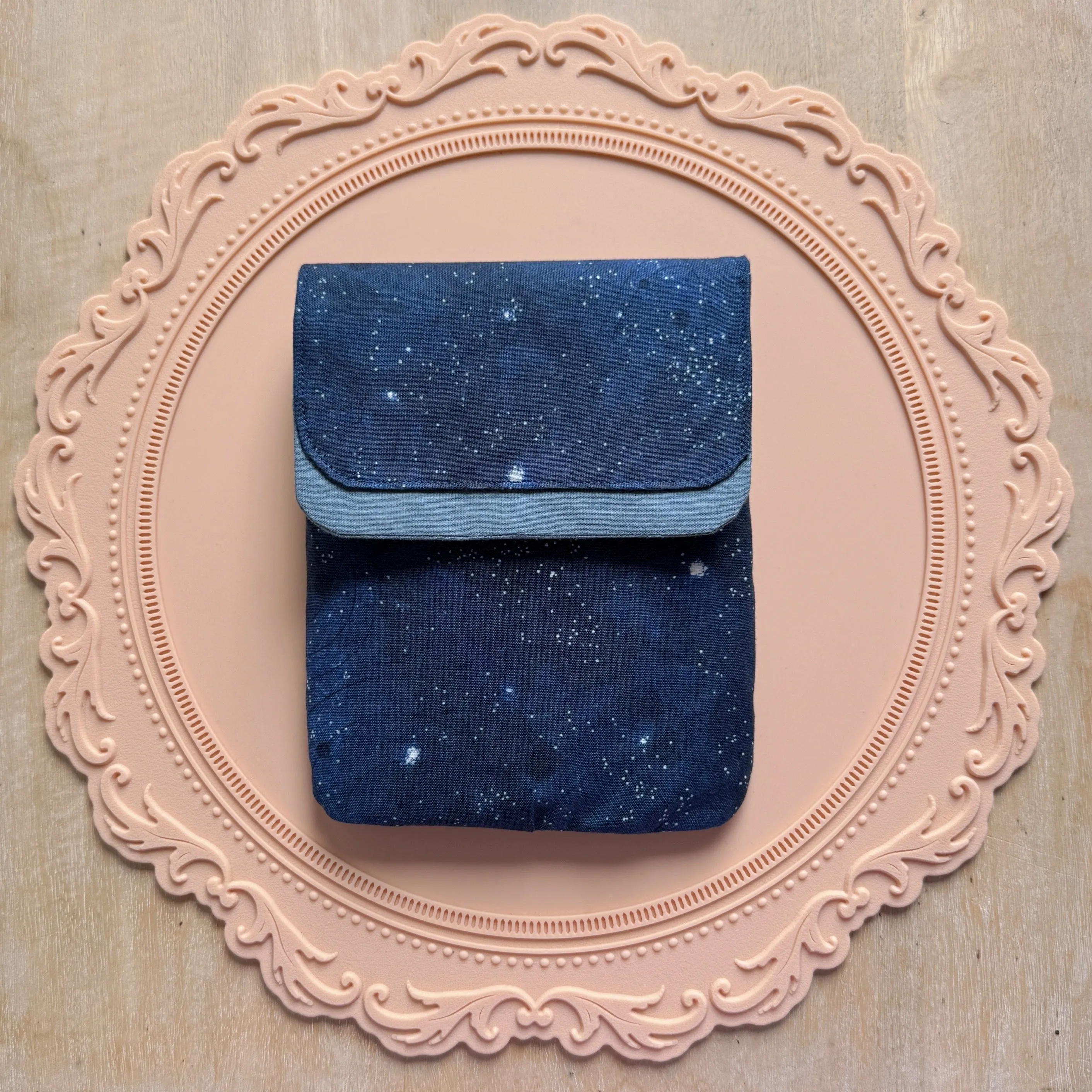 Handmade Reverse Starry Night 3 Slot Pen Case