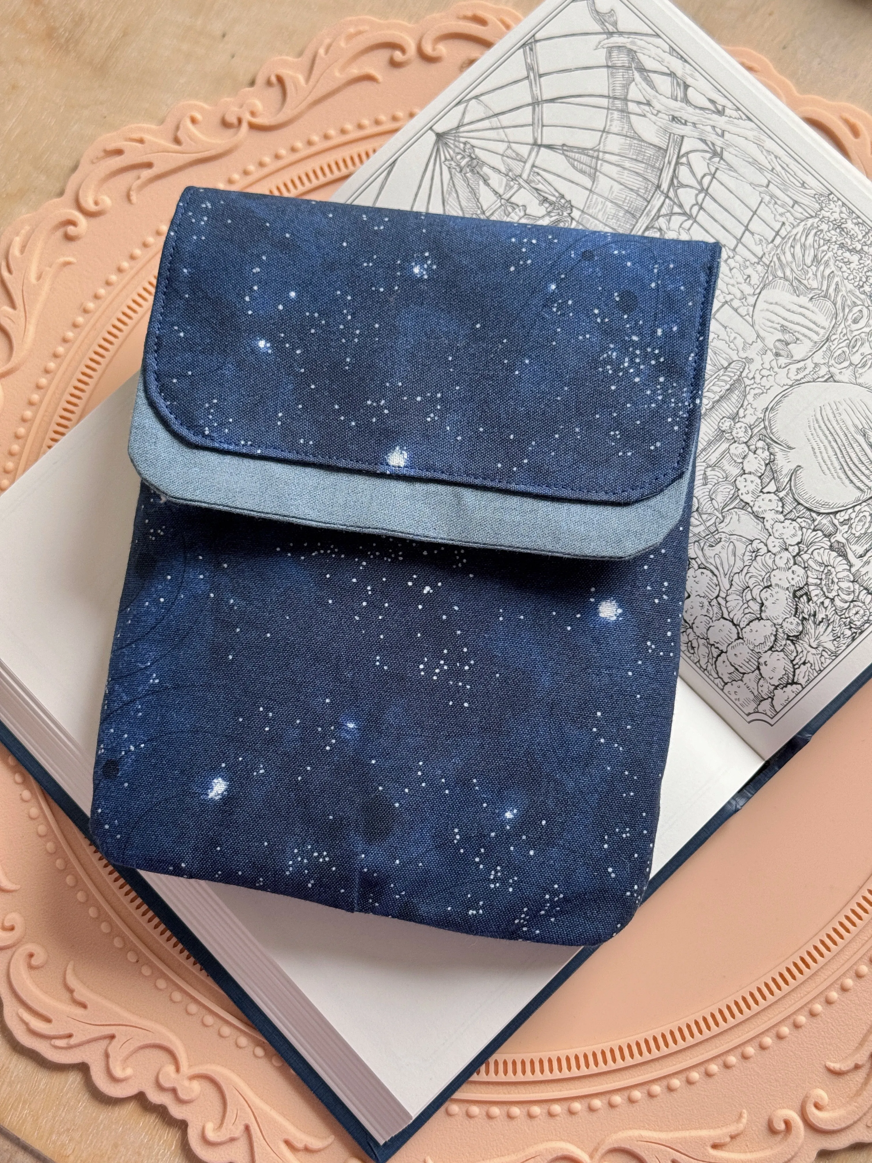 Handmade Reverse Starry Night 3 Slot Pen Case