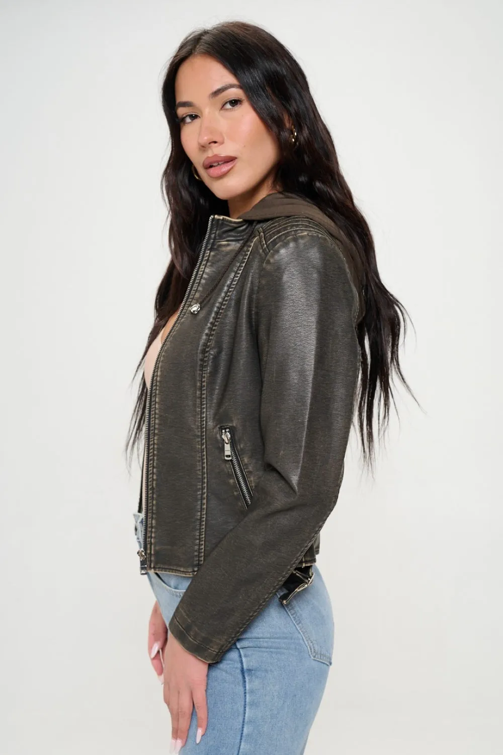 Hazel Blues® |  Coalition LA Zip Up Hooded Jacket