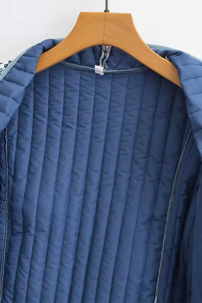 HCR1050 Patchwork Quilted Coat Outerwear