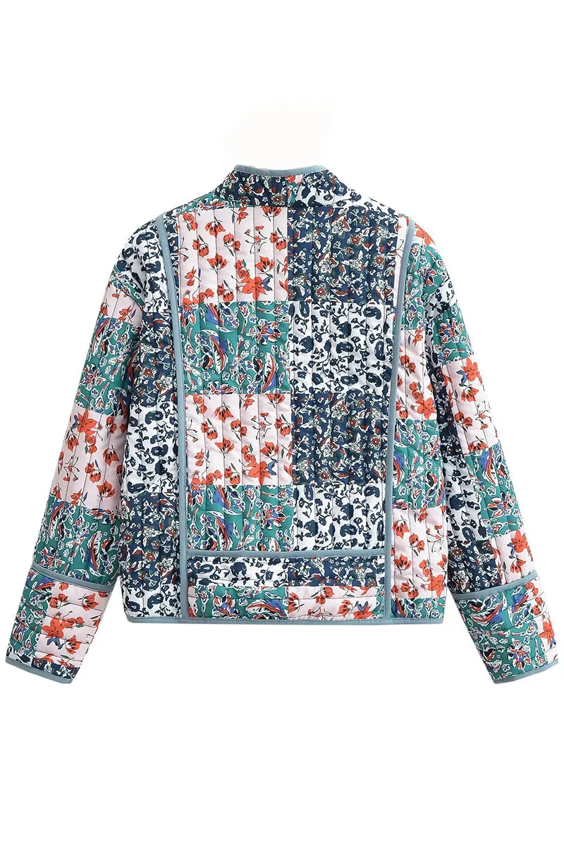 HCR1050 Patchwork Quilted Coat Outerwear