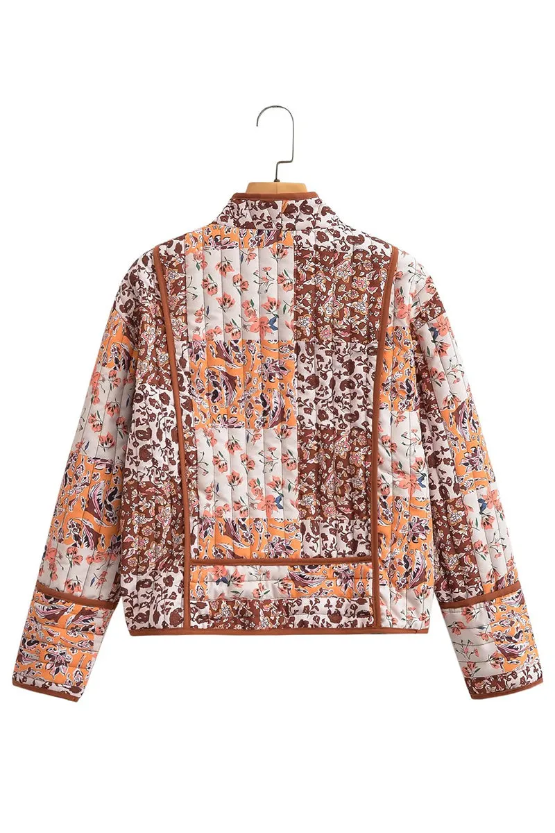 HCR1050 Patchwork Quilted Coat Outerwear
