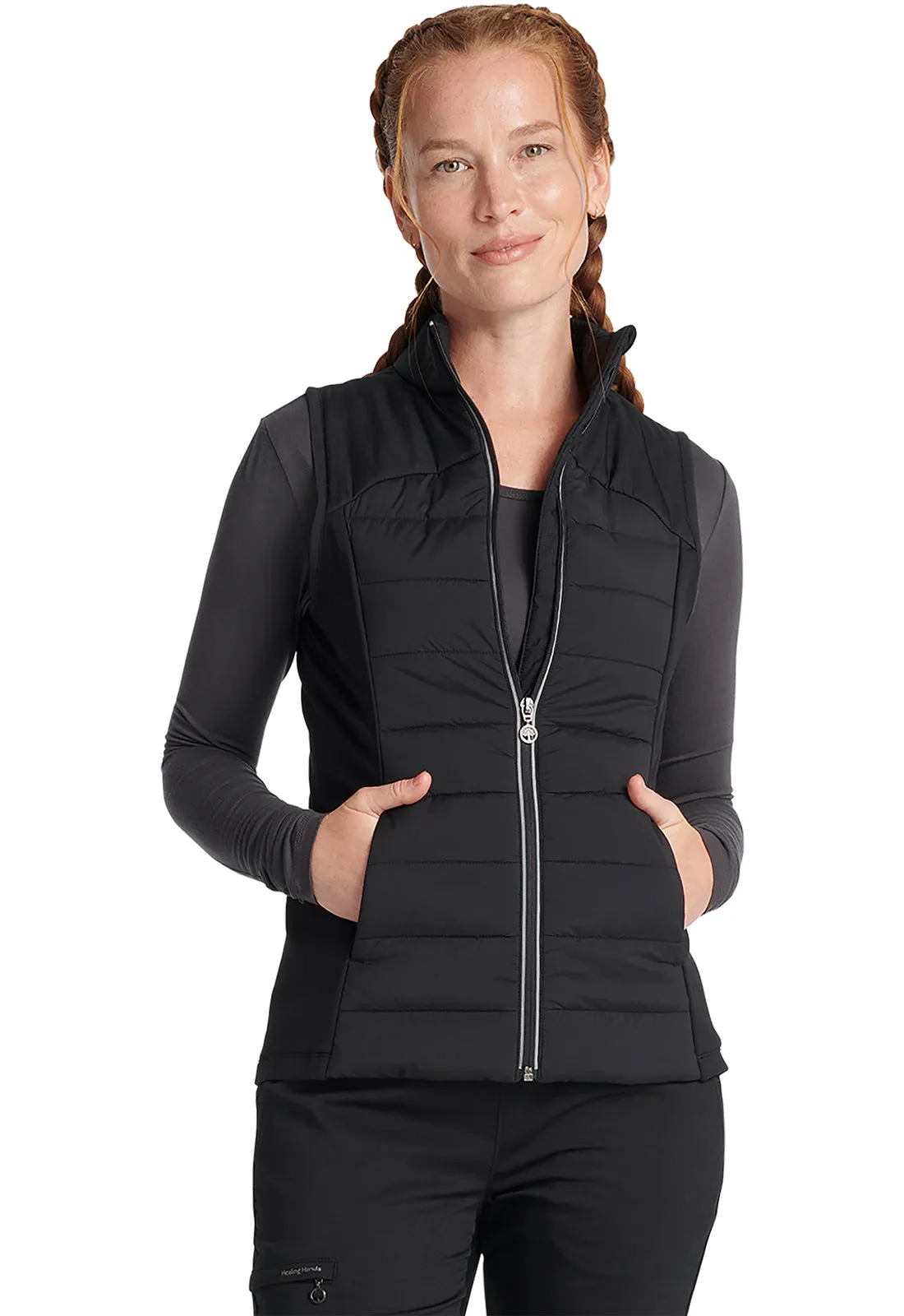 Healing Hands Khloe Quilted Vest Black
